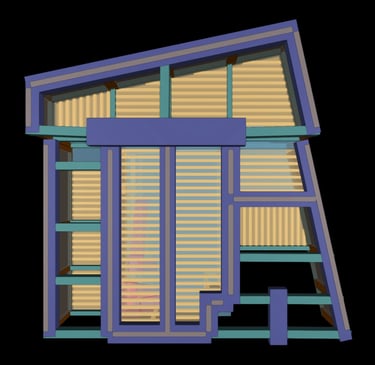 Projeto de Estabilidade. Vista 3D da Fundação.