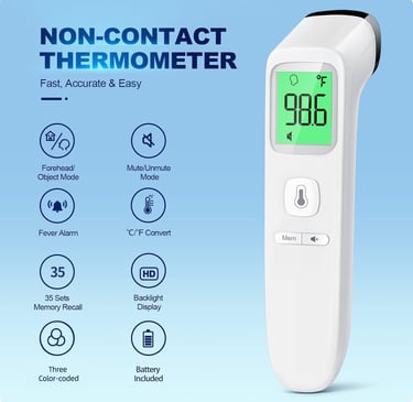 a digital thermometer with a digital display
