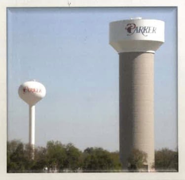 water tower in Parker, TX
