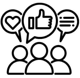 a social media icon of a thumbs up