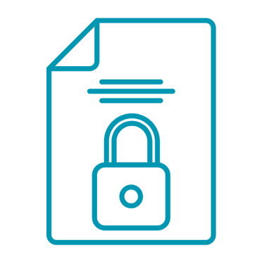 a file folder containing a padlocked padlock with a lock and a pad