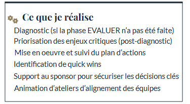 description du service Redresser un projet