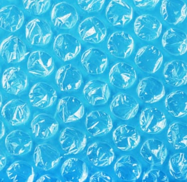 Zila gaisa burbuļplēve pārtikas un farmācijas iepakošanai