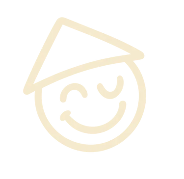 Ícono de carita sonriente guiñando en color crema de Talenty