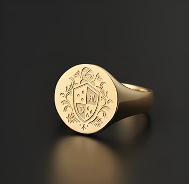Gold-plated ring— front view