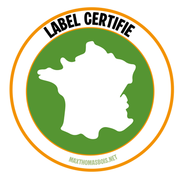 Logo de MaxThomasBois d'une carte de France du Labat Bois Local Certifié