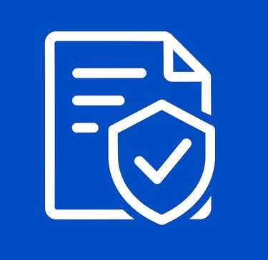 a document with a shield shield icon on it