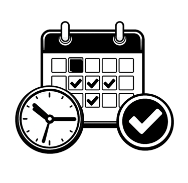 Calendar icon representing scheduling