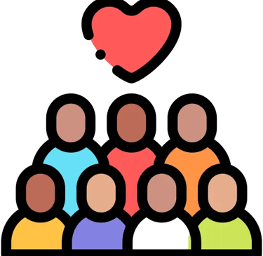 communauté avec un coeur