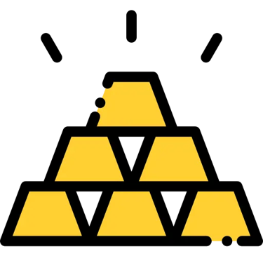 un pile de lingot d'or