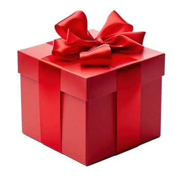 paquet cadeau de Noël rouge