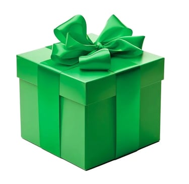 paquet cadeau de Noël vert