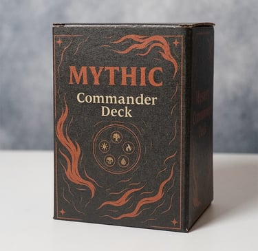 Mystery Mythic Commander Deck box for Magic The Gathering.