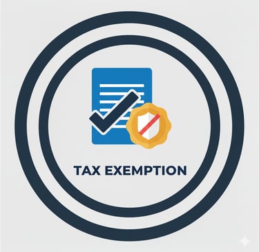 a tax tax statement with a check mark mark on the bottom of a circle