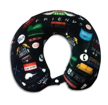 a neck pillow with the words friends on it, friends edition, shop on amazon