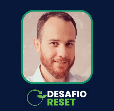 a man with a beard and beard in a blue background