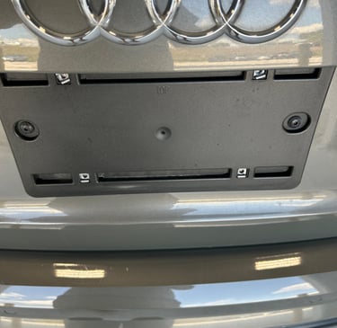 Gray Audi Bumper PPF removed