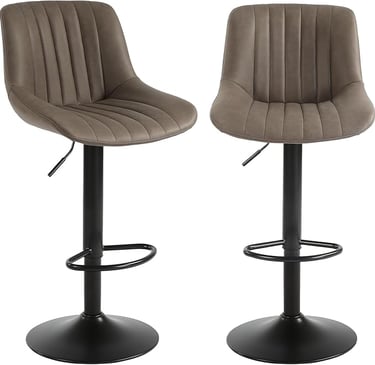 Modern kitchen barstools with adjustable height — stylish island seating, black bar chairs.
