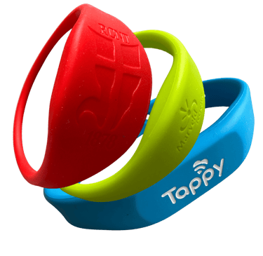 Bracelets RFID silicones de plusieurs couleurs avec logo gravé et logo gravé teinté pour serrure d'hôtel