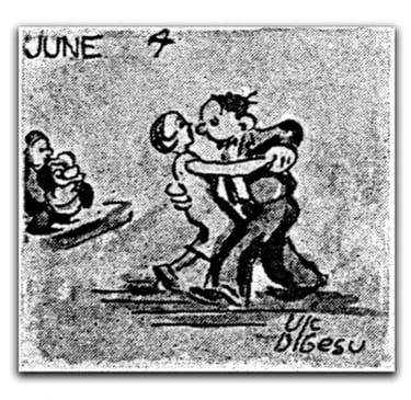 cartoon depicting dancers
