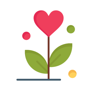 Fleur en forme de coeur