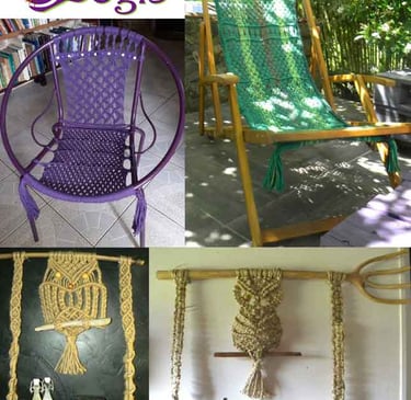 mobilier macramé unique