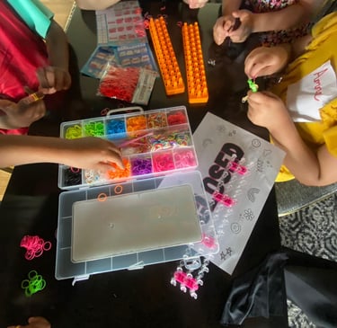 Sandwell Free Kids HAF Camp Bracelet making