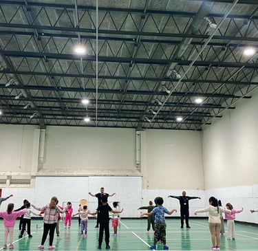 Sandwell Free Kids HAF Camp stretching and meditation