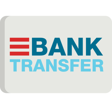 a bank transfer card with the words bank transfer