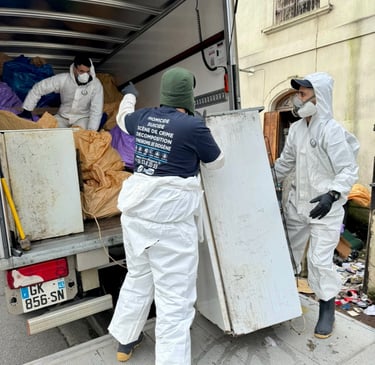 Désinfection de logement insalubre après tempête