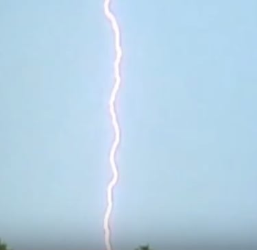 A lightning strike