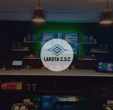  Interior moderno de Lakota C.S.C. con barra y decoración iluminada