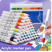 a person holding a pen and a pen with a marker pen