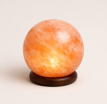 Sphere Himalayan salt lamp round crystal ambient lighting
