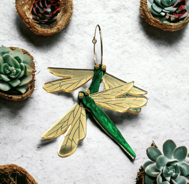 boucles d'oreilles libellule