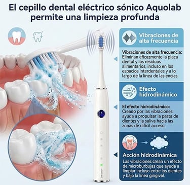 Cepillo de dientes eléctrico sónico Aquolab una limpieza en profundidad hygiene-precision.com
