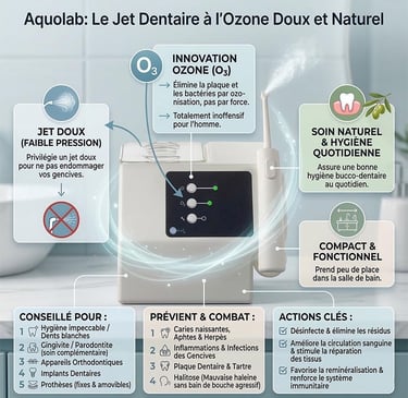 Jet dentaire à l'ozone Aquolab idéal pour implants dentaires