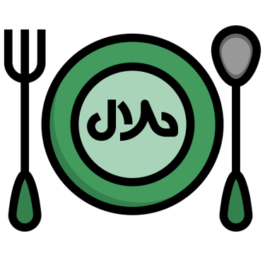 a green and black logo with a tear shaped like a tear