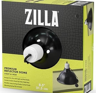 Zilla 8.5" Reptile Premium Heat Lamp Reflector Dome Fixture