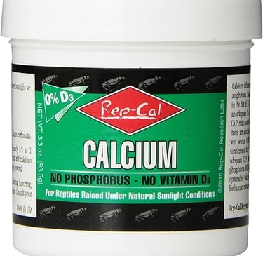 Rep-Cal Phosphorous-Free Calcium Ultrafine Powder Supplement without Vitamin D3