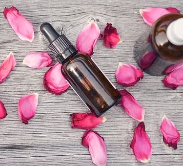 Aromatherapie rozen etherische olie