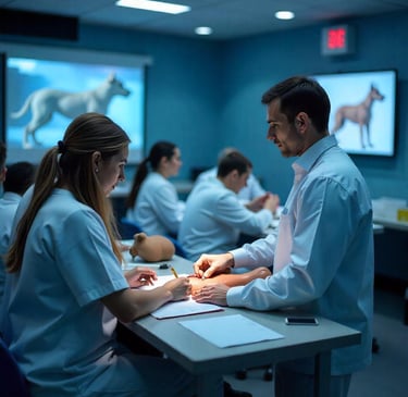 Taller clínico de veterinaria en entorno guiado, colaborativo y enfocado en la práctica.