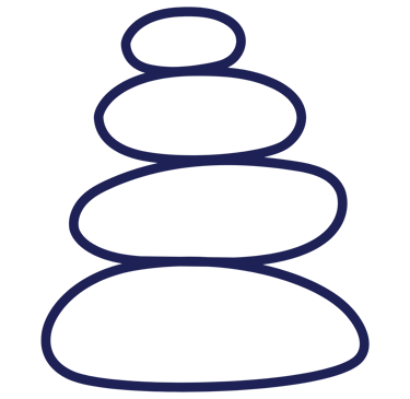 an icon of stacked stones