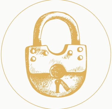 Un cadenas représentant la sécurité avec un tarif verrouillé sans charges supplémentaires