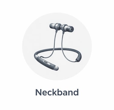 a pair of headphones with a neckband and a neckband