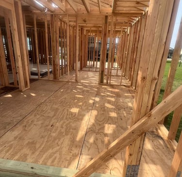On-site construction progress and project management during a new home build