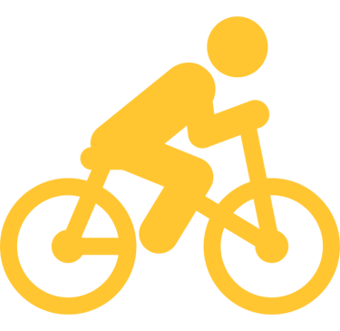 Logo of a man on a bicycle