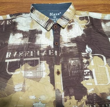 Beige printed shirt for men trendy casual outfit comfortable fabric stylish design