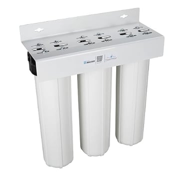 Home Master whole house well water filter for iron manganese and sediment removal blue