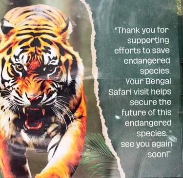 A Picture of a Hoarding at Bengal Safari, West Bengal